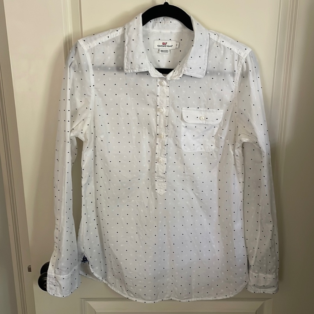 Vineyard Vines White Popover size 8